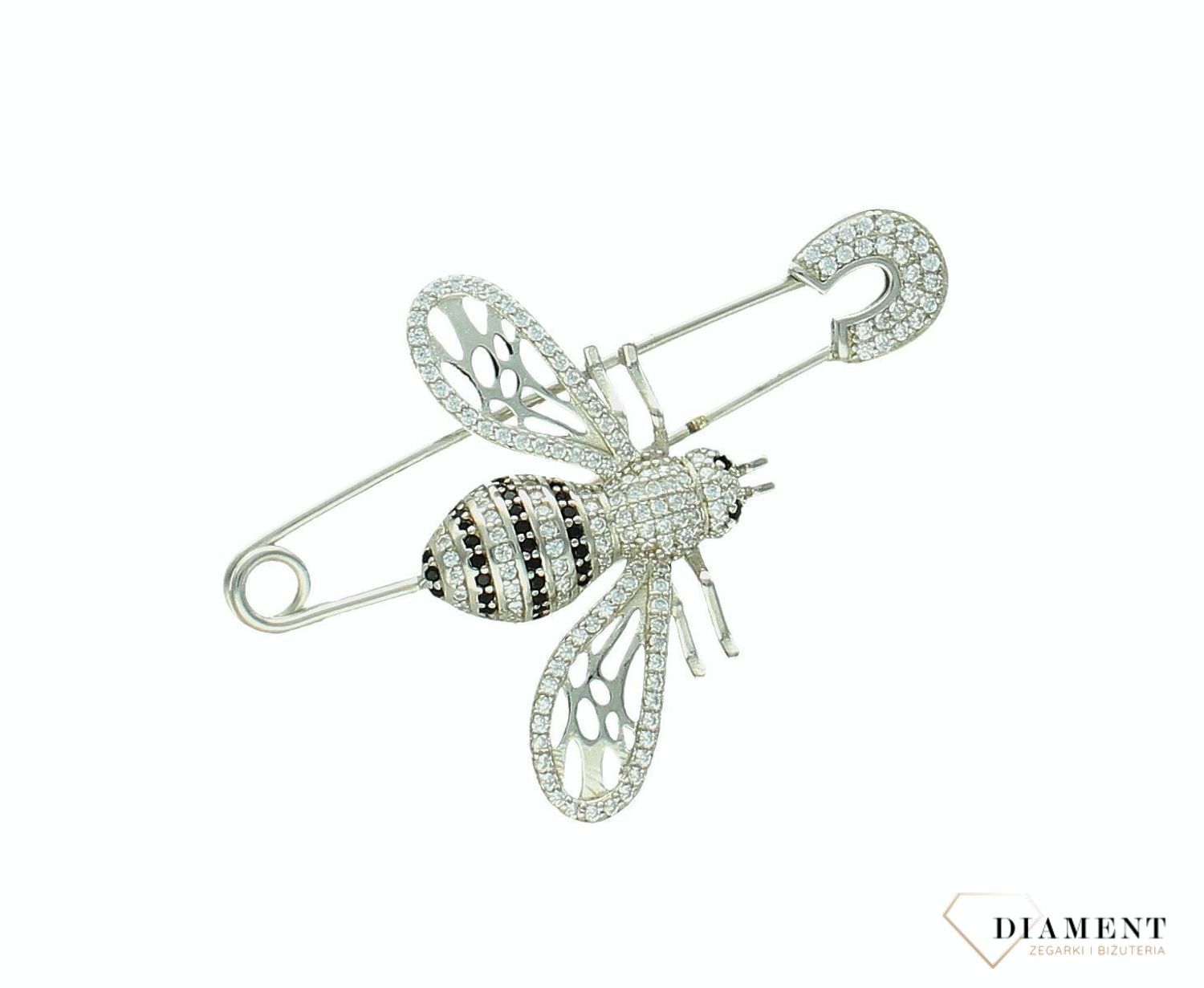 Broszka srebrna 925 Pszczoła agrafka DIA-BRO-IM991022BRR-925.  Agrafka srebrna broszka. Pszczoła agrafka. Pszczoła gucci agrafka. Pomysł na prezent dla kobiety na walentynki. Modne dodatki..jpg