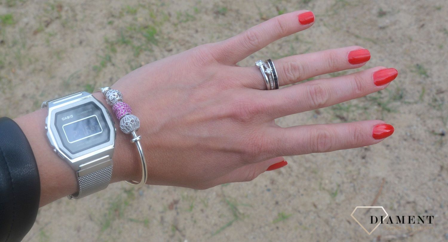 Charms do bransoletki różowe serce. ✓ Bransoletki typu Pandora. ✓.jpg