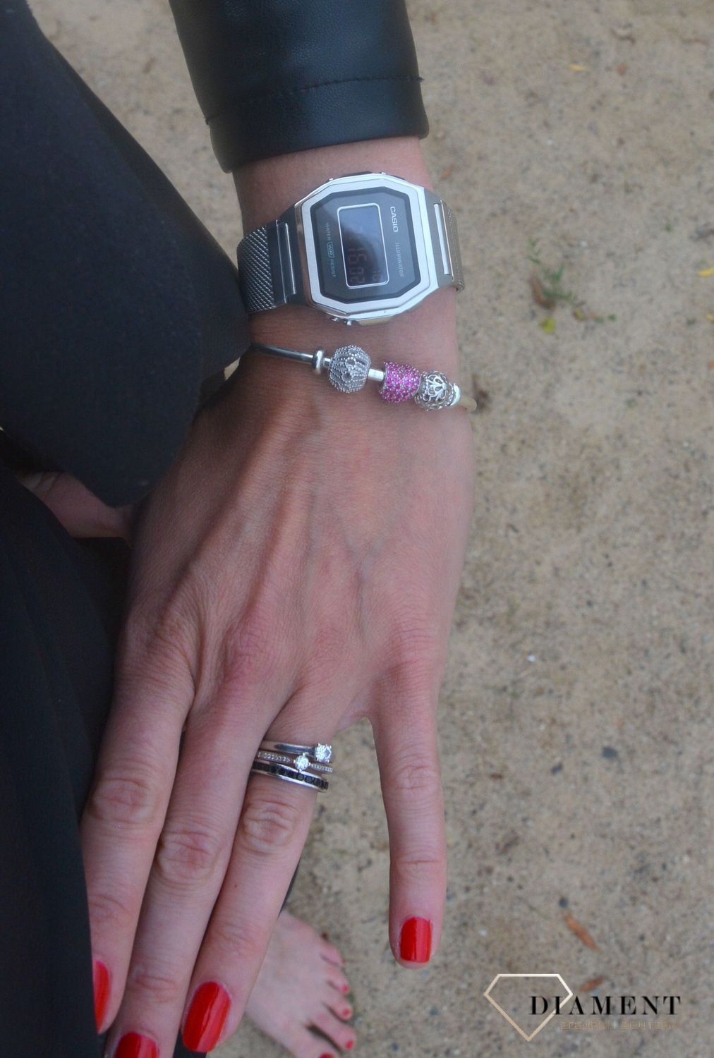 Charms do bransoletki różowe serce. ✓ Bransoletki typu Pandora. ✓.jpg