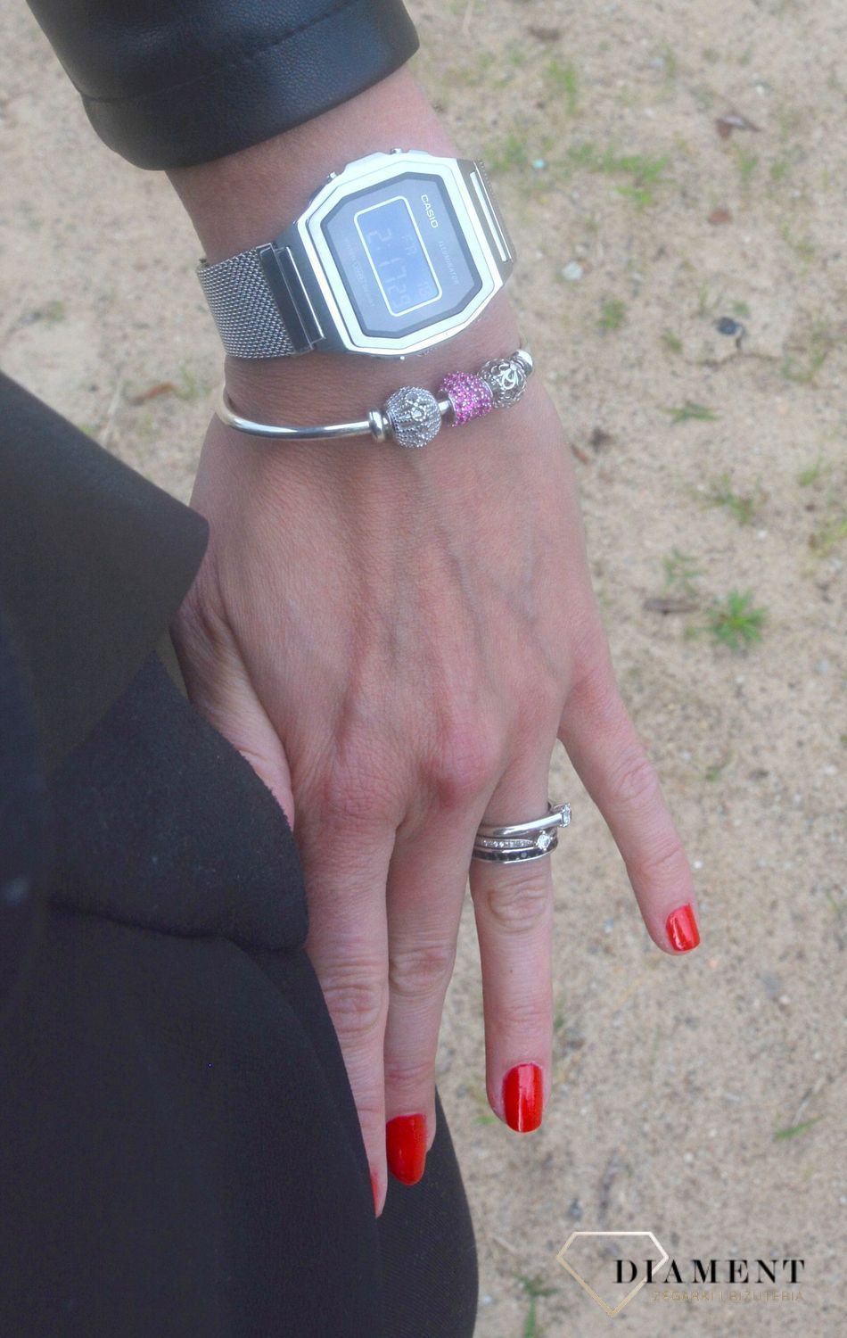 Charms do bransoletki różowe serce. ✓ Bransoletki typu Pandora. ✓.jpg