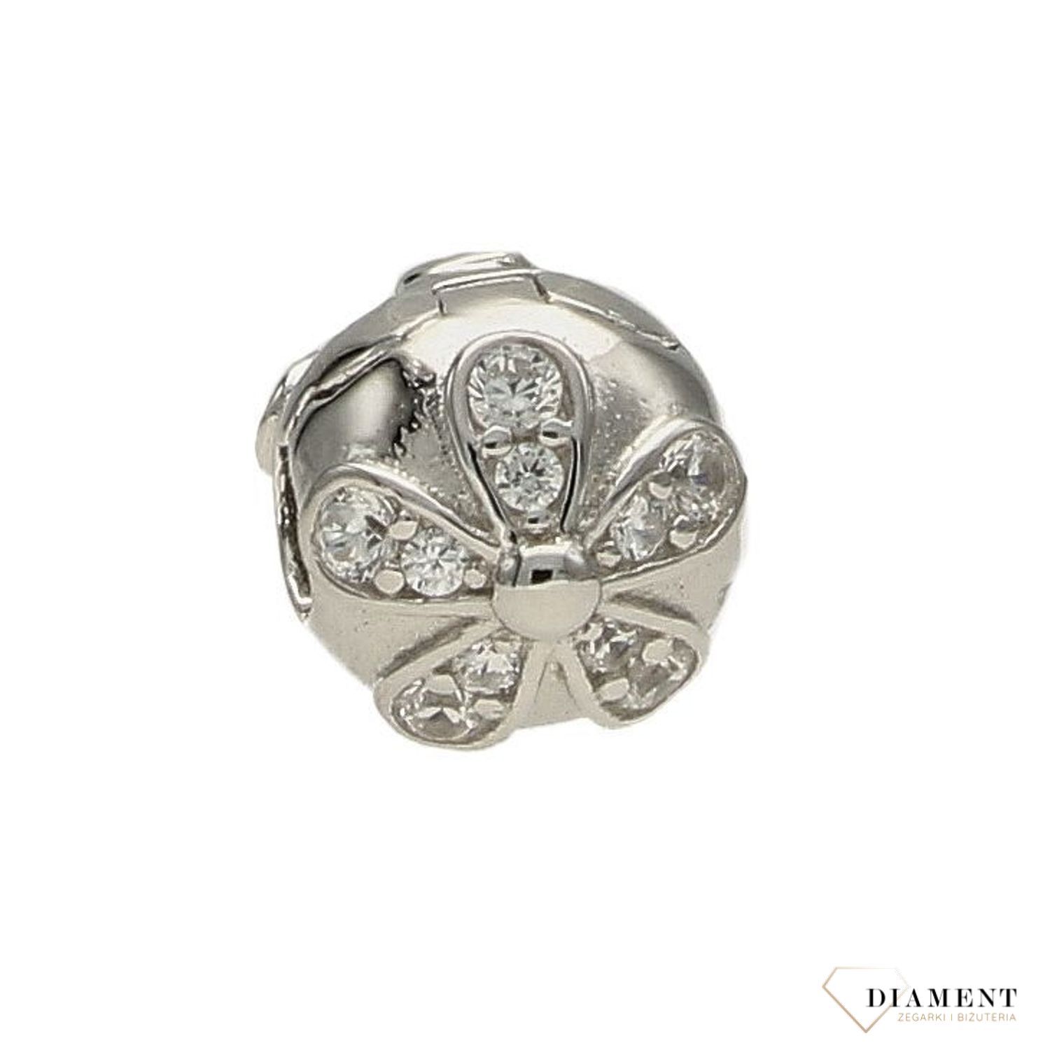 Charms do bransoletki kwiatek z cyrkonii DIA-CHA-0155-925.jpg