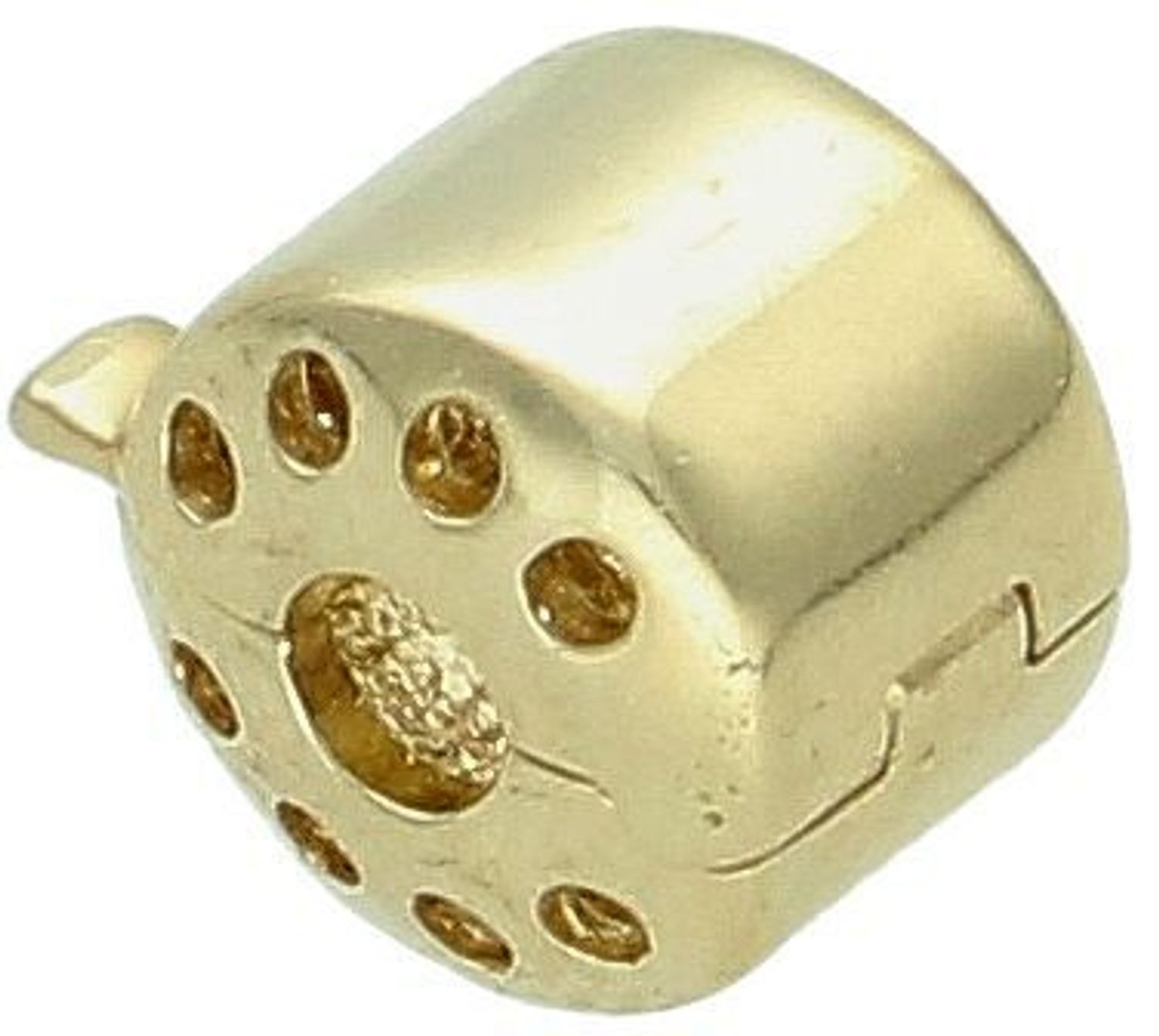 Złoty charms do bransoletki typu Pandora klips gładki pr 585, DIA-CHA-11018-585  Złoty charms klips do bransoletki typu Pandora gładki. Modny charms do bransoletki. Ponadczasowa biżuteria w formie charmsów1.jpg