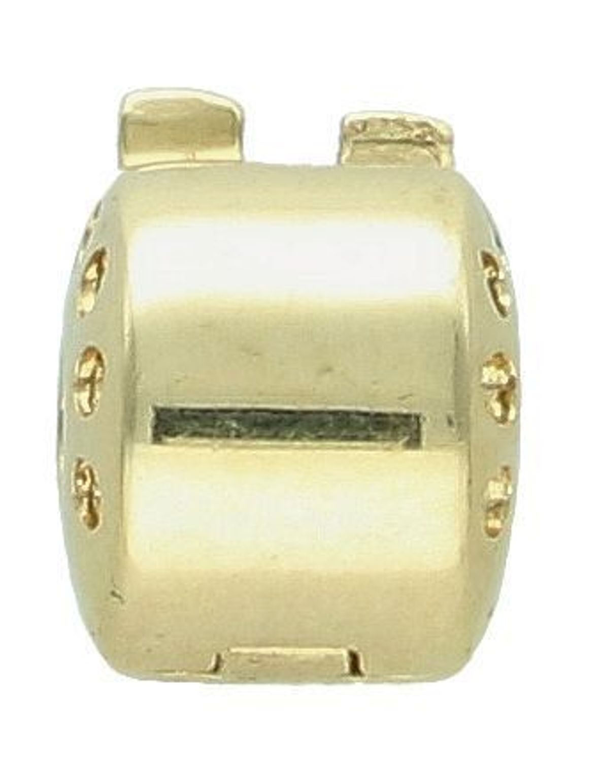 Złoty charms do bransoletki typu Pandora klips gładki pr 585, DIA-CHA-11018-585  Złoty charms klips do bransoletki typu Pandora gładki. Modny charms do bransoletki. Ponadczasowa biżuteria w formie charmsów1.jpg