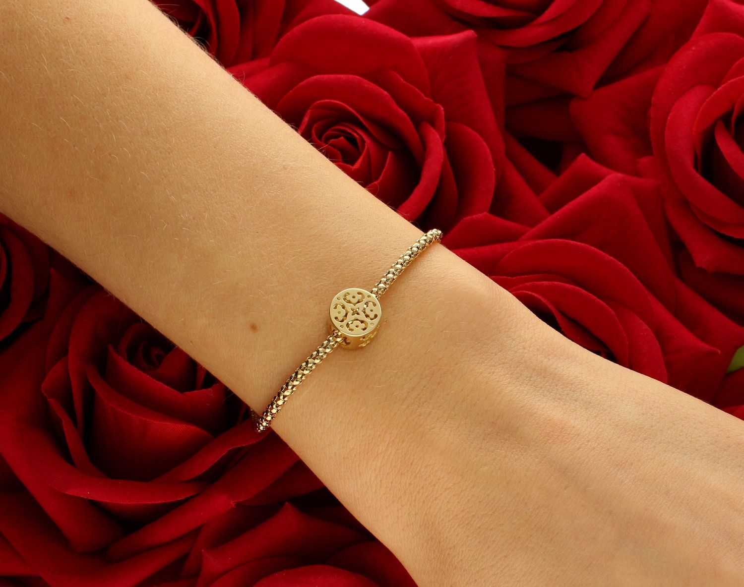 Złoty charms do bransoletki typu Pandora ażurowy pr 585, DIA-CHA-11025-585 Złoty charms do bransoletki typu Pandora kuleczka ażurowa. Modny charms do bransoletki. Ponadczasowa biżuteria w formie charmsów 1.jpg