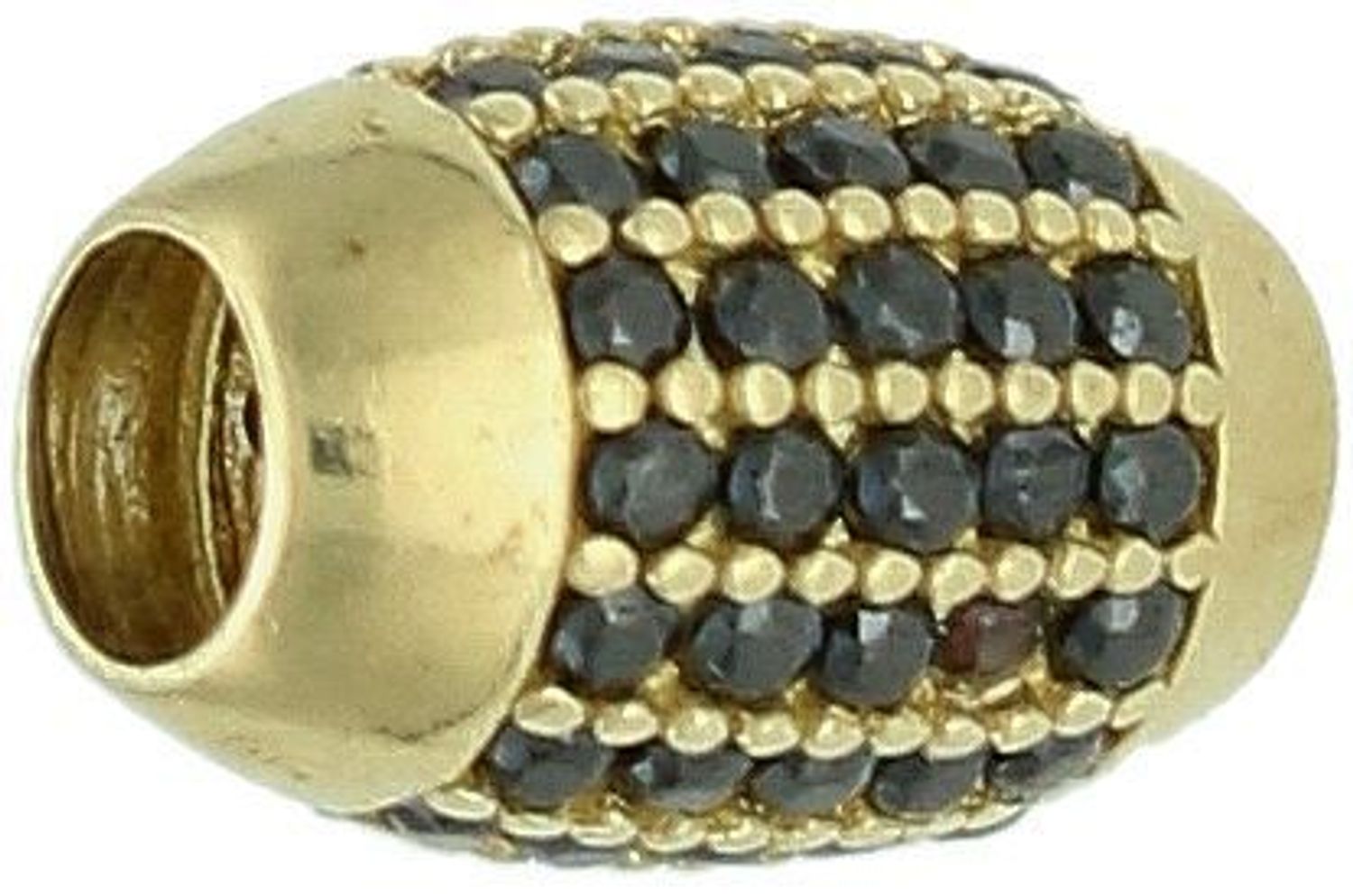 Złoty charms do bransoletki typu Pandora czarna cyrkonia pr 585, DIA-CHA-11029-585 Złoty charms do bransoletki typu Pandora, ozdobiony czarną cyrkonią. Ponadczasowa biżuteria w formie charmsów do bransoletki,1.jpg