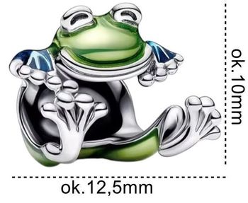 charms żaba, charms żabka, zawieszka żaba srebrna, charms z emalią, DIA-CHA-13187-925, charms Ag 925, biżuteria wesoła, charms natura, prezent z humorem, srebro rodowane2.jpg