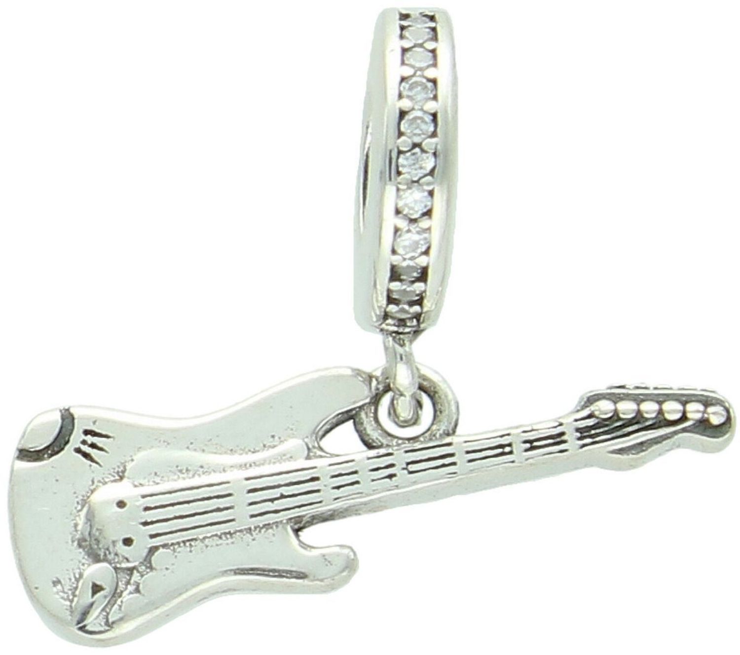 Charms srebrny 925 w kształcie gitary 🎸. Waga 2,60 g, wymiary 1,5×2,2 cm. Idealny dla miłośników muzyki – wyjątkowy dodatek do bransoletki.1.jpg