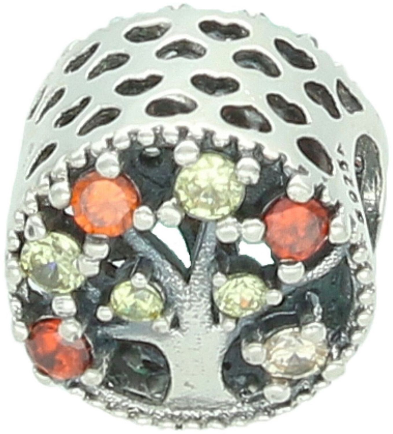 Elegancki charms srebrny 925 – drzewko szczęścia zdobione cyrkoniami. Wielkość 1 cm, waga 1,90 g. Idealny dodatek do bransoletki i prezent.1.jpg