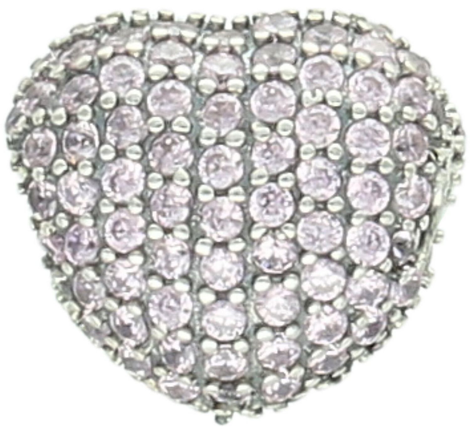 Romantyczny charms srebrny próby 925 w formie klipsa-serca zdobionego różowymi cyrkoniami. Elegancki, kobiecy i trwały dodatek do bransoletki. Wielkość 1,2 cm, waga 3,00 g.1.jpg