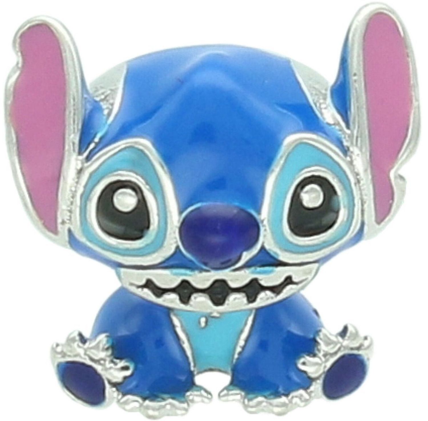 Uroczy charms srebrny 925 z postacią Sticha, zdobiony niebieską emalią. Wielkość 1,3×1,3 cm, waga 2,60 g. Idealny dodatek lub prezent dla fana Disneya.1.jpg