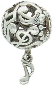 Charms Moments srebrny 925 Klucz Wiolinowy DIA-CHA-1865-925.Charms z motywem muzycznym, kluczem wiolinowym. Zawieszka wykonana została ze srebra próby 925. Charms do bransoletki modułowej. 1.jpg