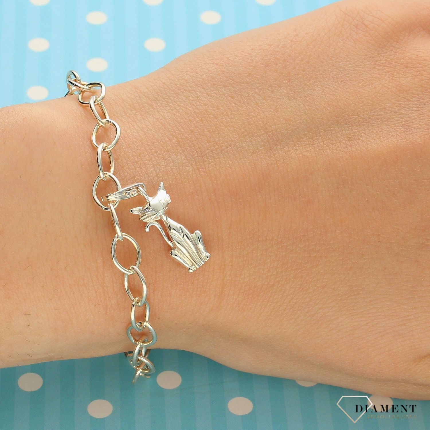 Srebrna zawieszka charms kotek DIA-ZAW-3339-925.jpg