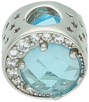 Charms Moments srebrny 925 Nieba Błękit DIA-CHA-3744-925. Charms w niebiańskim kolorze ozdobiony białymi cyrkoniami. Zawieszka wykonana została ze srebra próby 925.1.jpg