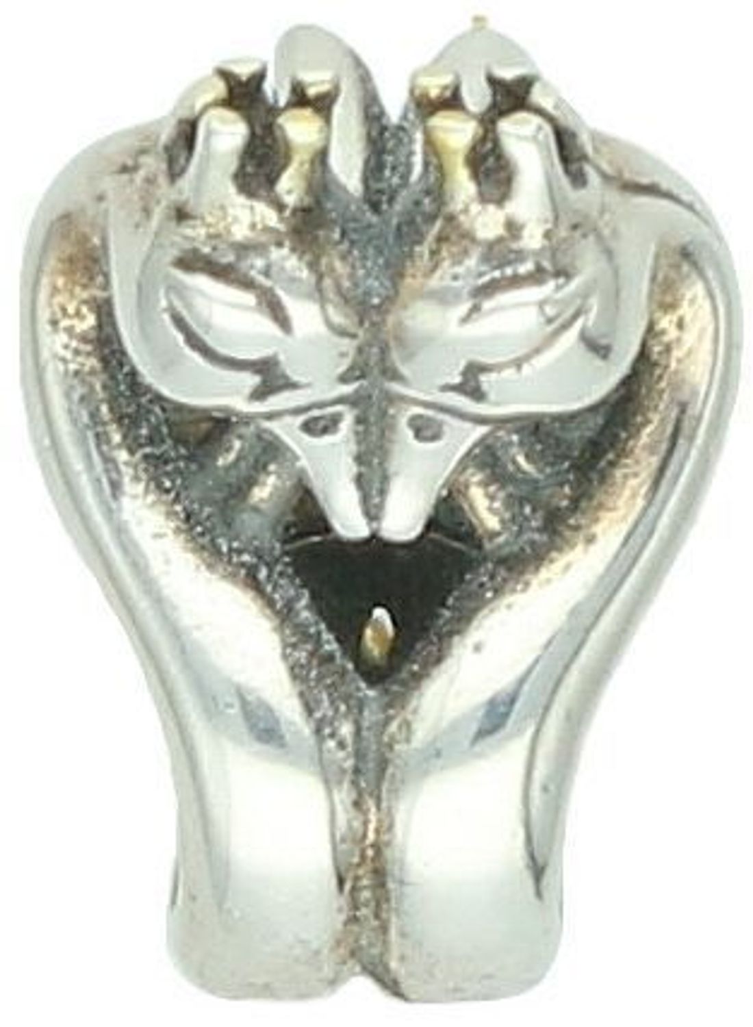 Charms srebrny próba 925, dwa łabędzie typu PANDORKA DIA-CHA-4143-925 Zachwycająco romantyczny charms przedstawiający dwa łabędzie splecione szyjami, tworzące razem symboliczne serce. 1.jpg