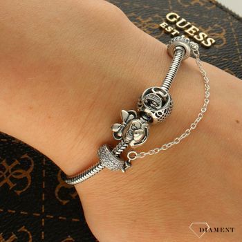 Łańcuszek zabezpieczający z charmsem DIA-CHA-5489-925. Łańcuszek zabezpieczający z charmsami ✓ Łańcuszki zabezpieczające typu Pandora. ✓ Charms do pandora ✓ (1).jpg