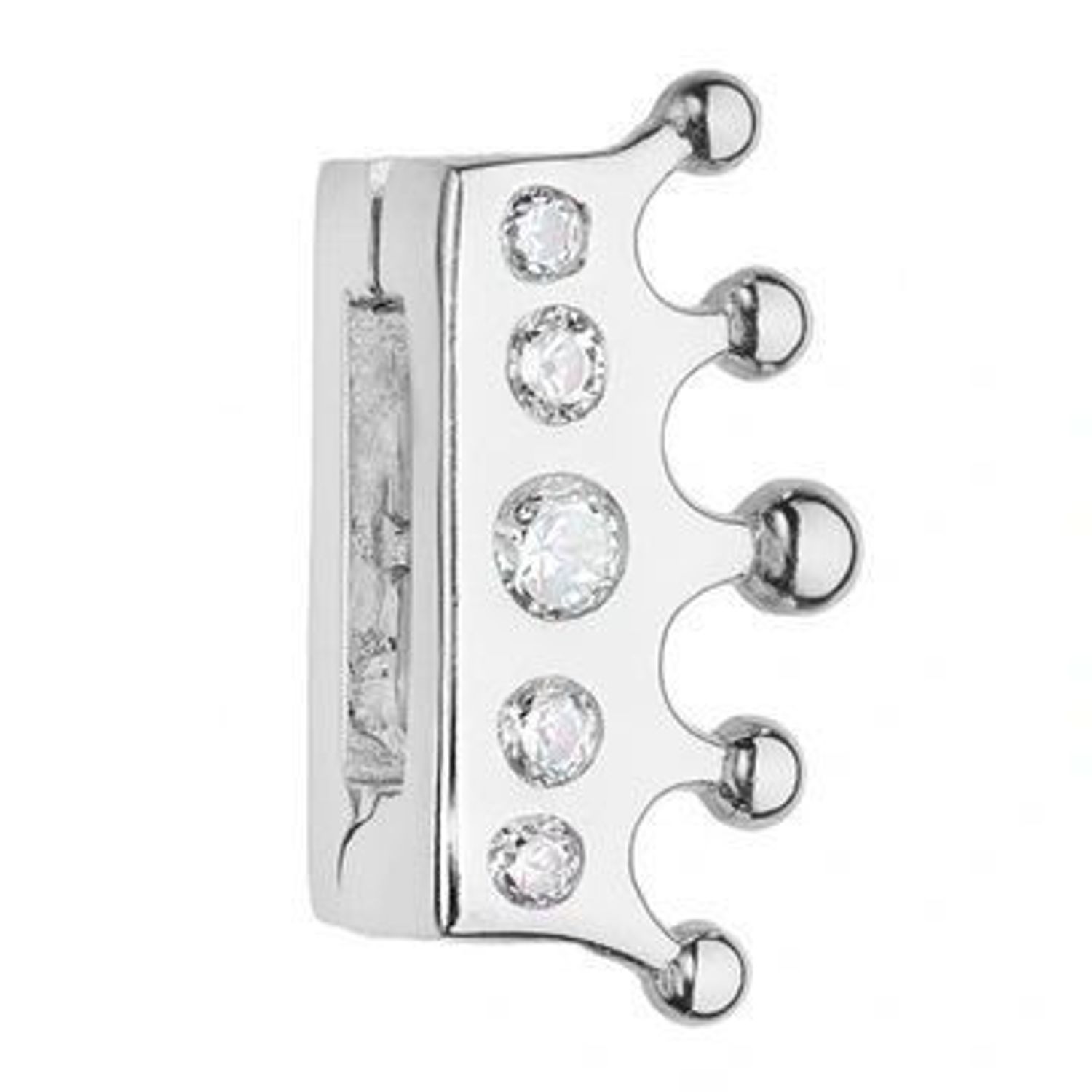 Srebrny Charms do bransoletki płaskiej Reflexions Korona Stoper Cyrkonie (2).jpg