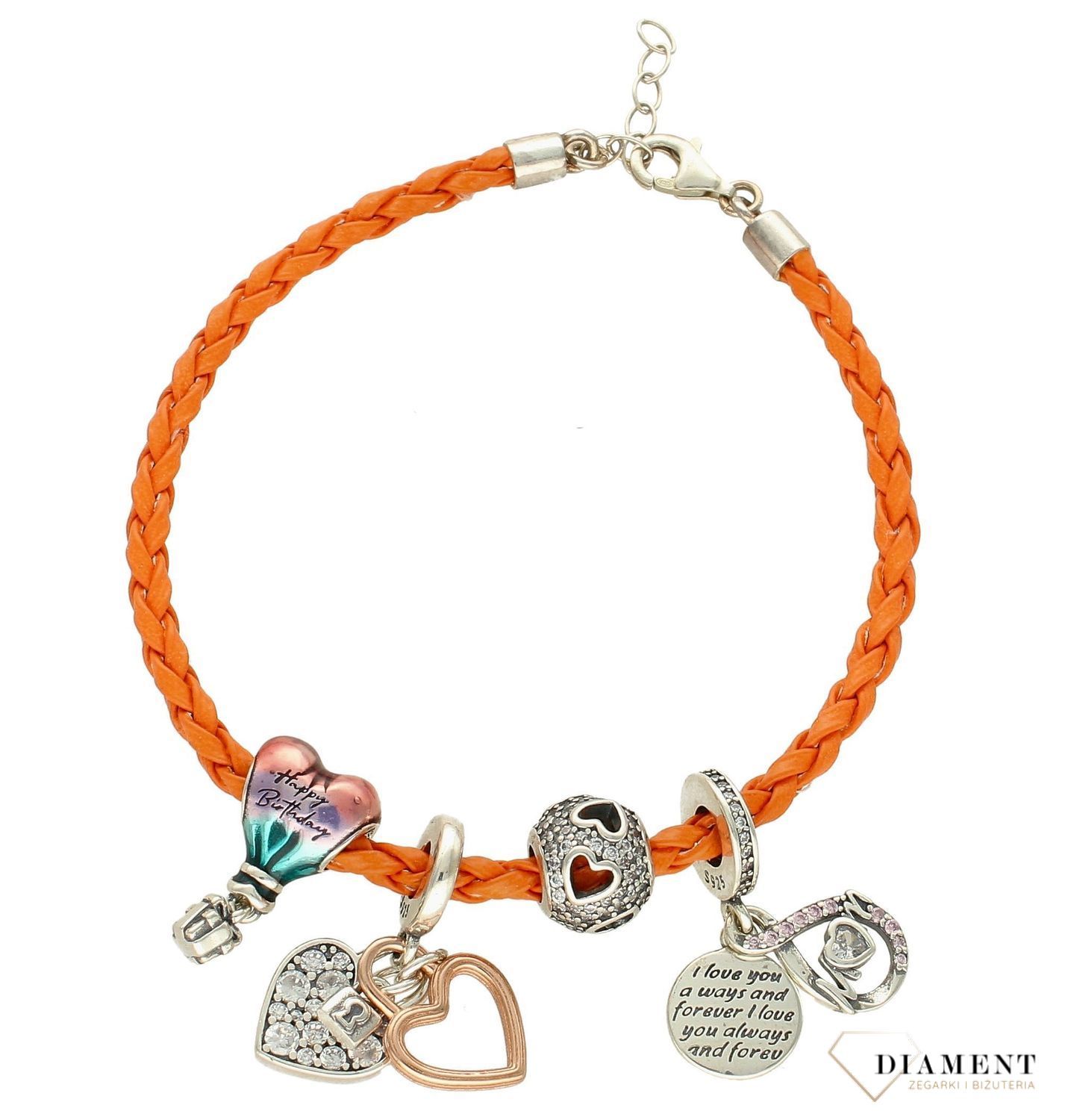 Modny charms do bransoletki Charms Moments 'Wiszące podwójne serduszka z cyrkonią'. Ponadczasowa biżuteria w formie charmsów do bransoletki, pozwalająca każdej kobiecie skomponować bransoletkę wedle własn (2).jpg