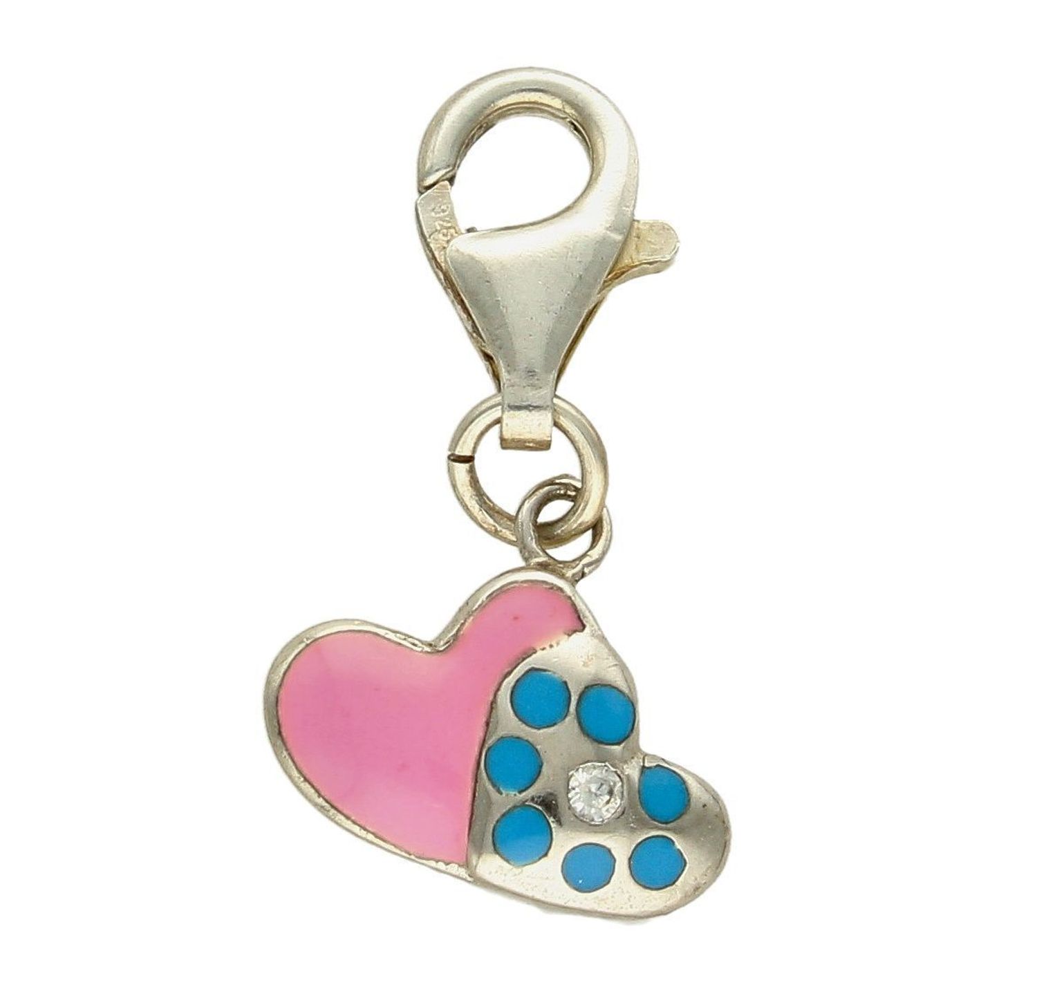 Zawieszka srebrna dziecięca charms serce z kolorową emalią DIA-CHA-6822-925. Charms srebrny. Zawieszka do bransoletki. Zawieszka srebrna serduszko. Zawieszka charms do bransoletki dziecięca. Charms zawieszka idealna na prezent (1).jpg