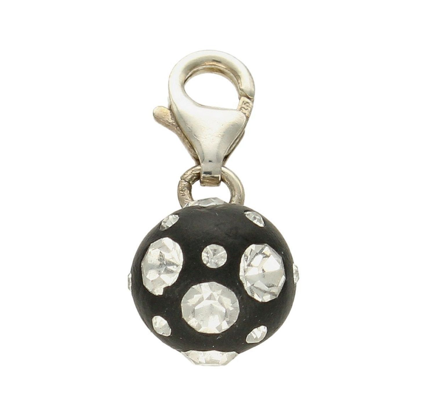 Zawieszka srebrna charms czarna kulka z cyrkoniami DIA-CHA-6823-925.  Charms srebrny. Zawieszka do bransoletki. Zawieszka srebrna kuleczka z cyrkoniami. Zawieszka charms do bransoletki. Charms zawieszka idealna na prezent dla (1).jpg