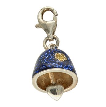 Srebrna zawieszka charms niebieski dzwoneczek z cyrkoniami DIA-CHA-6830-925. Charms srebrny. Zawieszka do bransoletki. Zawieszka srebrna dzwoneczek z cyrkoniami. Zawieszka charms do bransoletki. Charms zawieszka idealna na pre (1).jpg