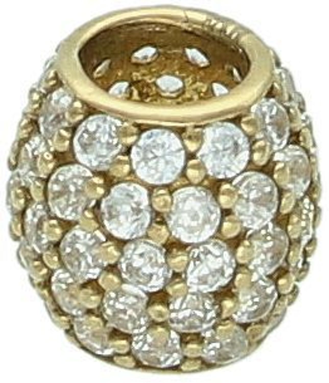 Złota zawieszka charms do bransoletki 333 małe cyrkonie DIA-CHA-9074-333 Ponadczasowa biżuteria w formie charmsów do bransoletki, pozwalająca każdej kobiecie 2.jpg