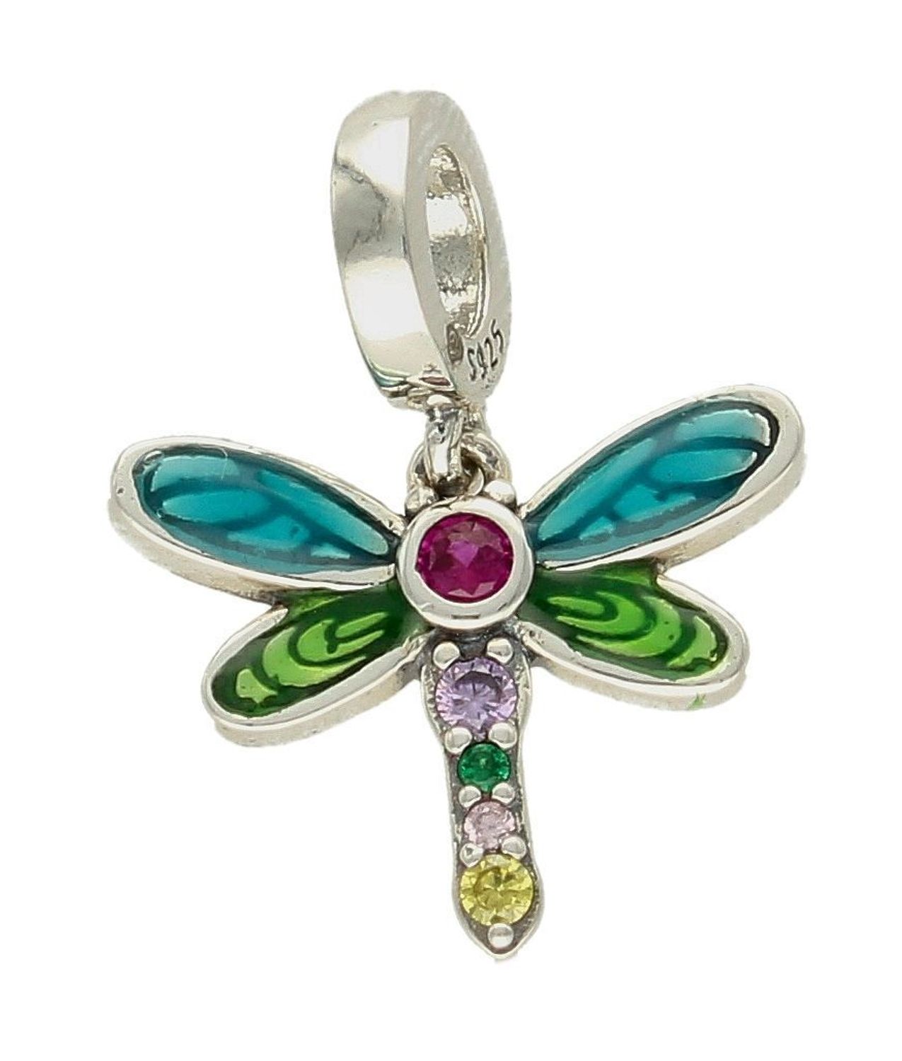 Charms Moments srebrny 925 kolorowa ważka DIA-CHA-9481-925. Charms srebrny do bransoletki. Idealny charms do bransoletki typu Pandora (1).jpg