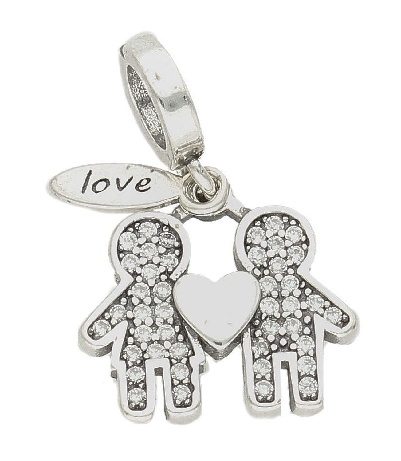 Charms Moments srebrny 925 dzieci trzymające się za rączki DIA-CHA-9483-925. Charms idealny do bransoletki modułowej. Charms do branso (1).jpg