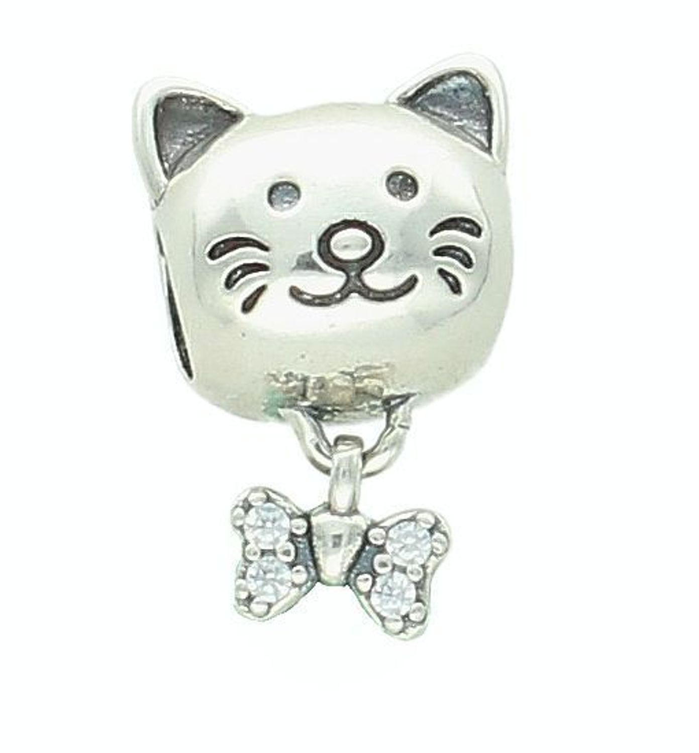 Charms Moments srebrny 925 kotek DIA-CHA-9497-925. Srebrny charms do bransoletki. Charms do bransoletki modułowej. Charms do bransoletki typu Pandora. Charms zawieszka na prezent (1).jpg