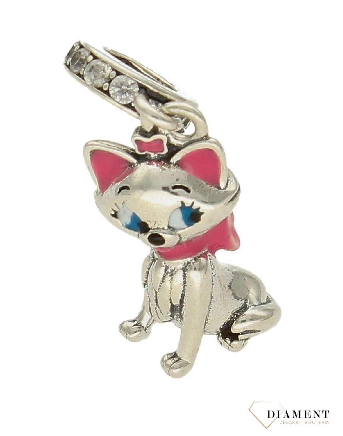 Srebrny charms 925 Kotka Marie z bajki Arystokraci DIA-CHA-9536-925. Charms z motywem kotki Marie z bajki Disneya 'Arystokraci' (2).jpg