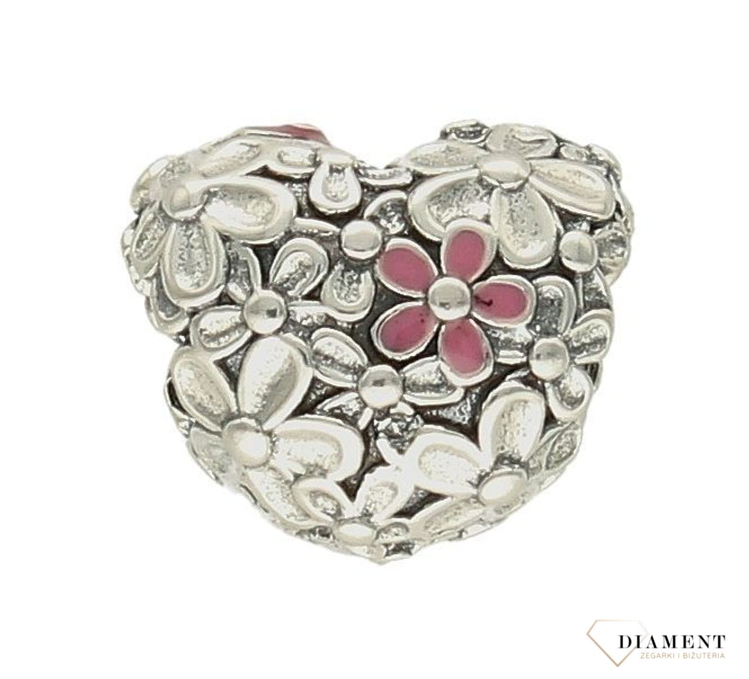 Charms Moments srebrny 925 'Serduszko dla mamy' DIA-CHA-9540-925. Charms do bransoletki. Srebrny charms do bransoletki typu Pandora, Apart. Charms serduszko. Zawieszka do bransoletki. Idealny pomysł na prezent dla mamy (5).jpg