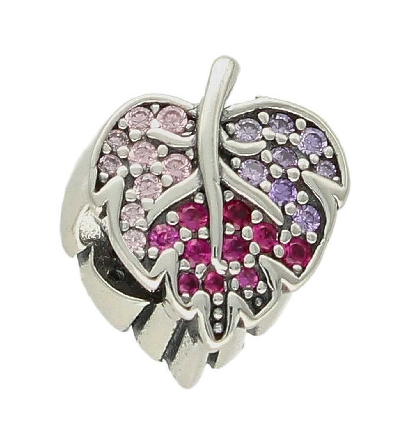 Charms Moments srebrny 925 'Listek w serduszku' DIA-CHA-9551-925.  Zawieszka wykonana została ze srebra próby 925. Charms do bransoletki doda blasku Twojej bransoletce i będzie się pięknie prezentować. To idealny charms dla osoby, kt (1).jpg