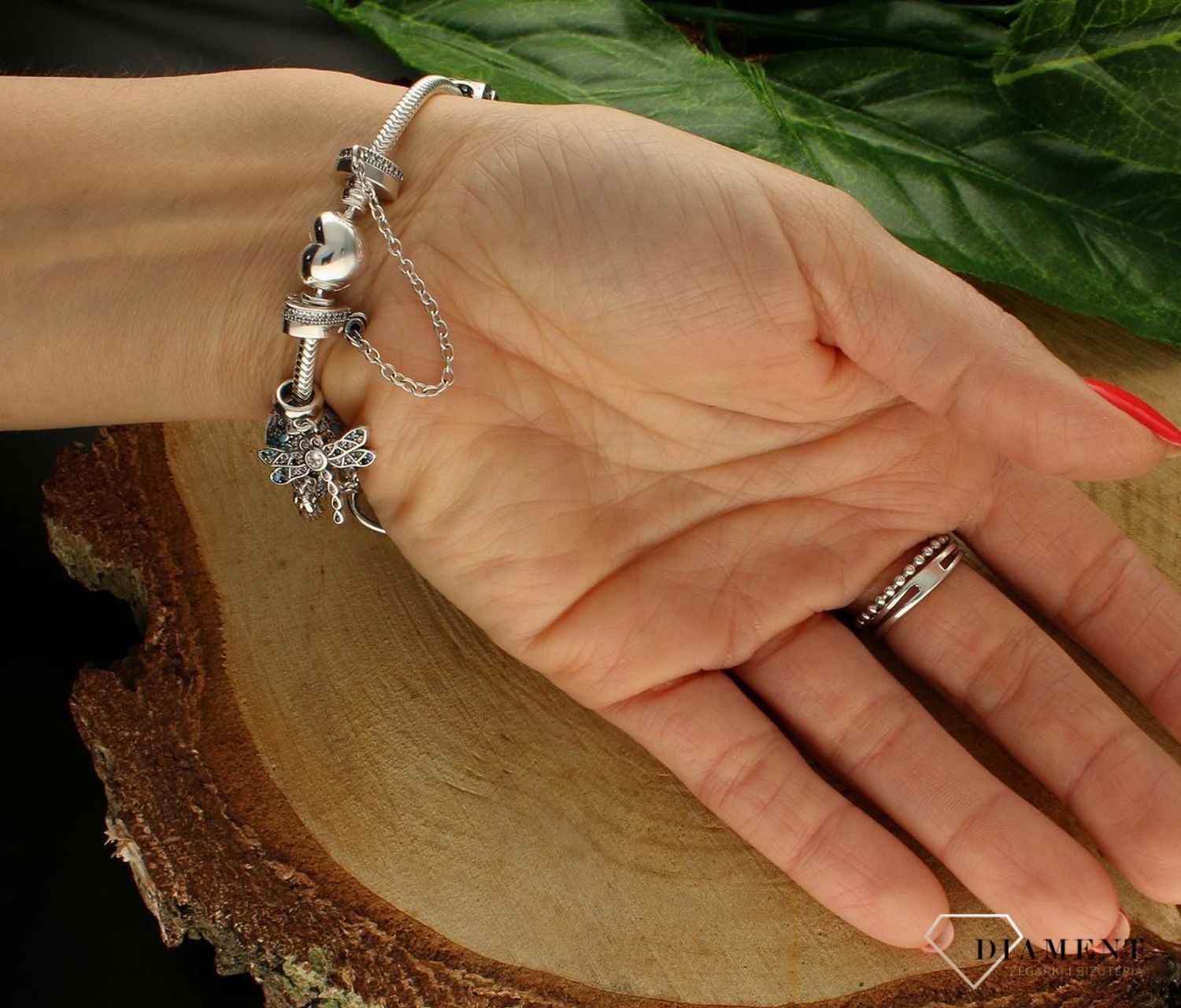 Łańcuszek zabezpieczający z charmsem Dwa serca DIA-CHA-9569-925 (1).jpg