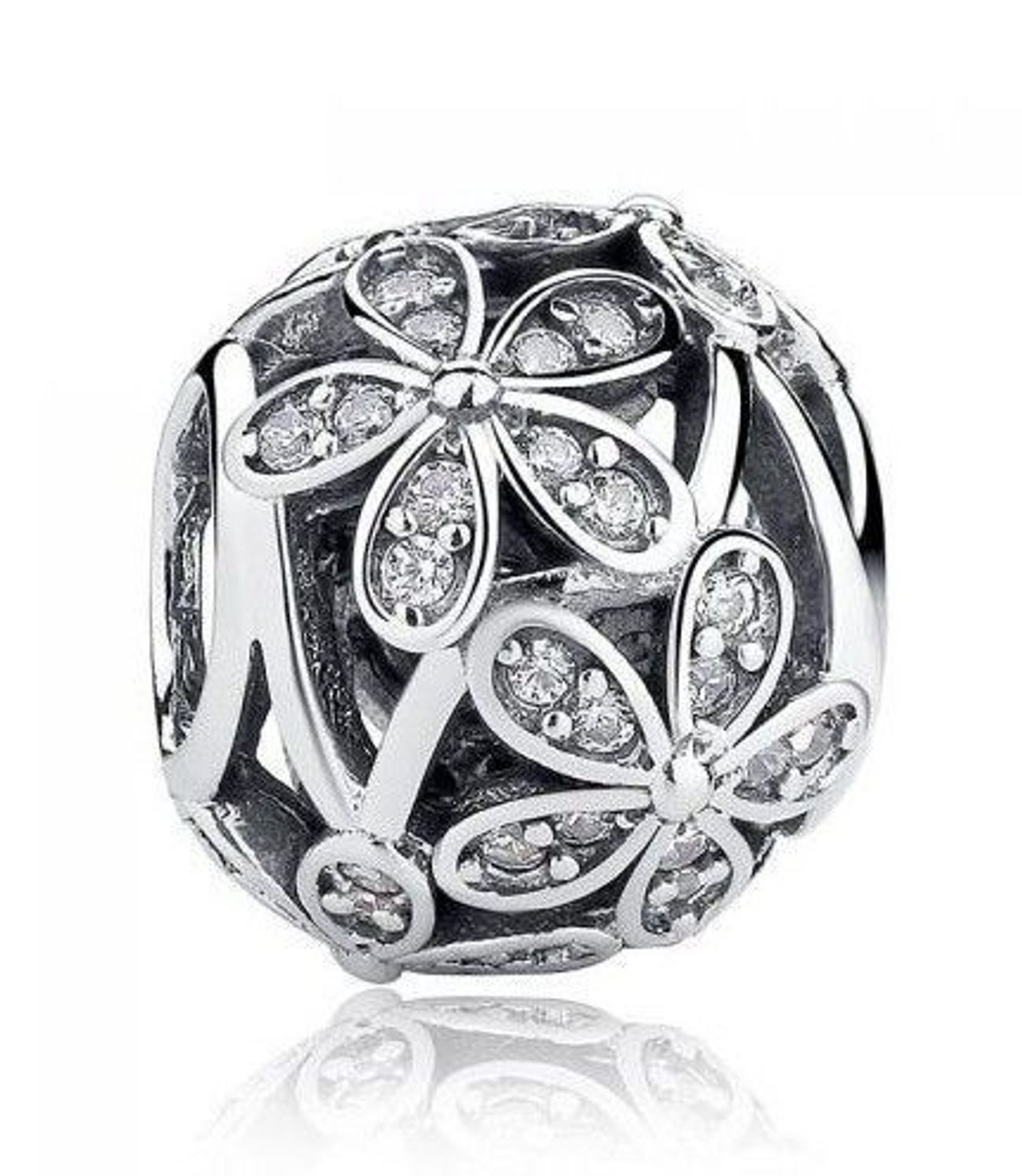 Charms Moments srebrny 925 okrągły z kwiatkami DIA-CHA-CH1550422-925.jpg