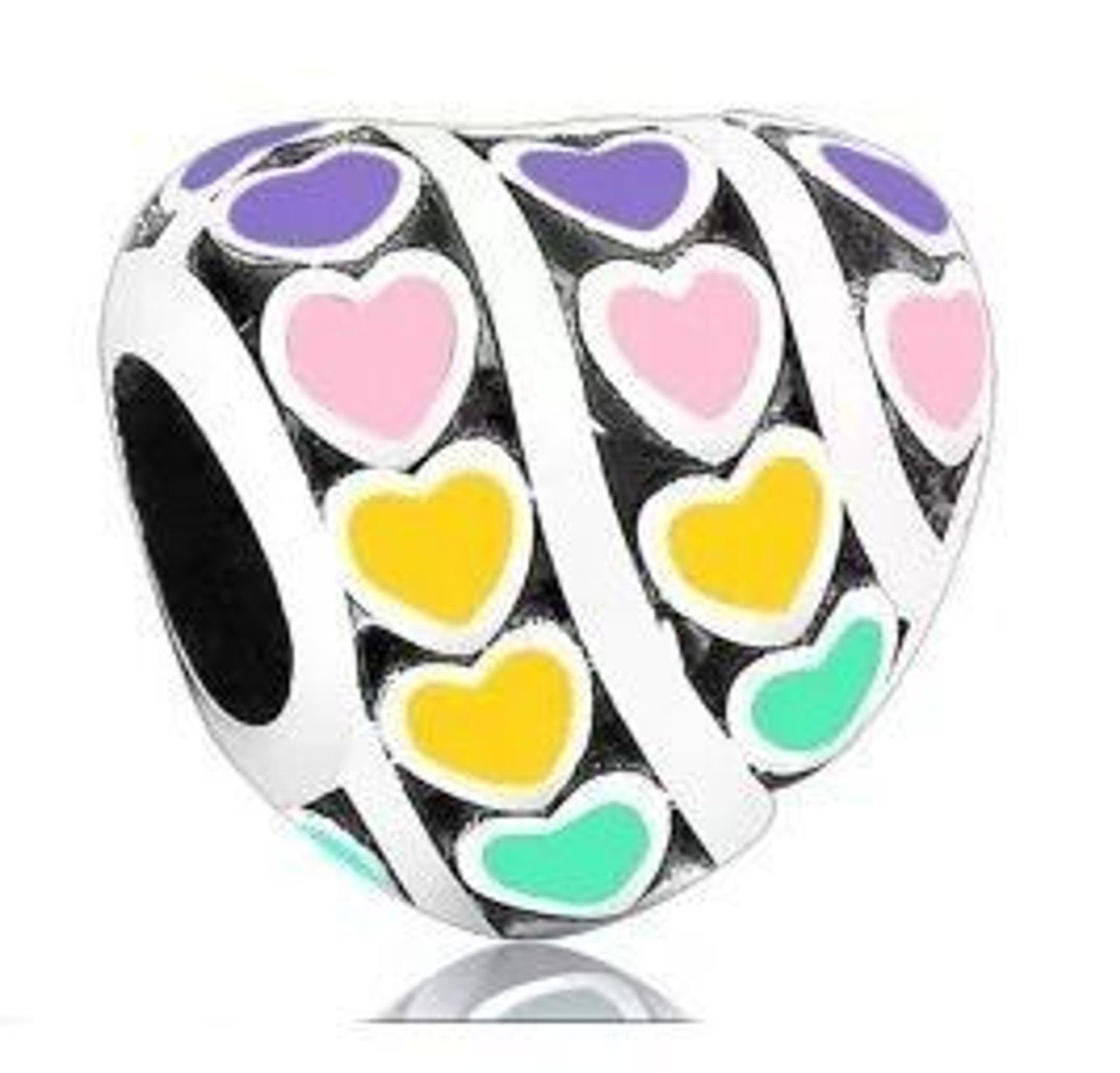 Charms Moments srebrny 925 serce z kolorową emalią DIA-CHA-CH800422-925.jpg