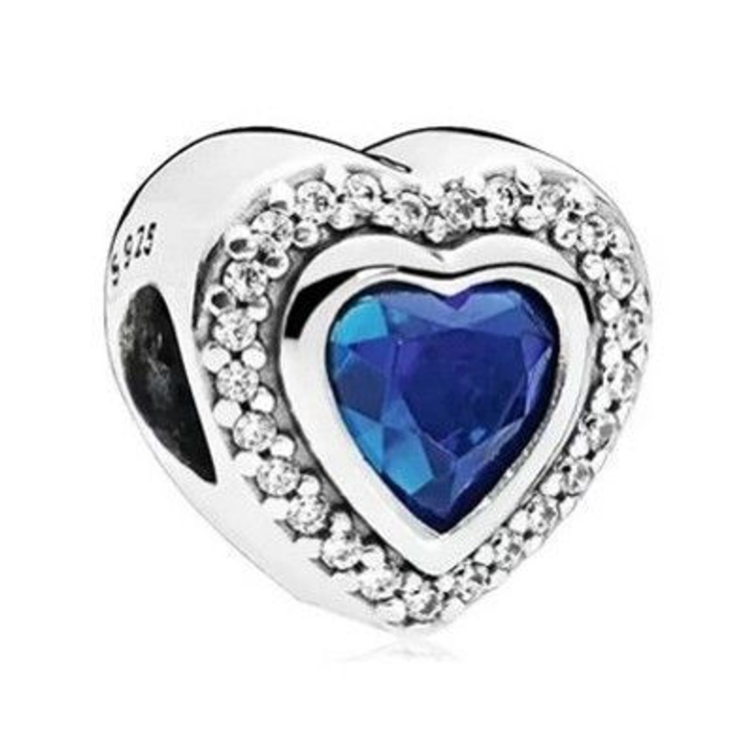 Charms Moments srebrny 925 serce z granatową cyrkonią DIA-CHA-IM0140623CH-925. Charms do bransoletki typu Pandora. Charms do bransoletki modułowej. Charms zawieszka idealna na prezent..jpg