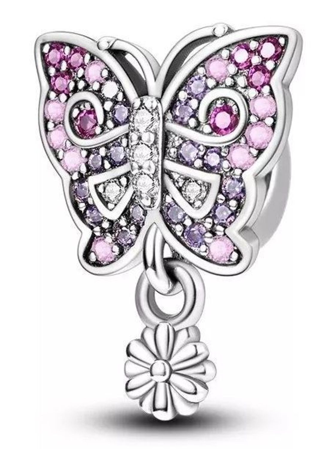 Charms Moments srebrny 925 motylek DIA-CHA-IM0200224CH-925. Srebrna zawieszka do bransoletki. Zawieszka charms do bransoletki modułowej. Charms srebrny motylek. Srebrny charms do bransoletki typu Pandora. Srebrne charms na prezent..jpg