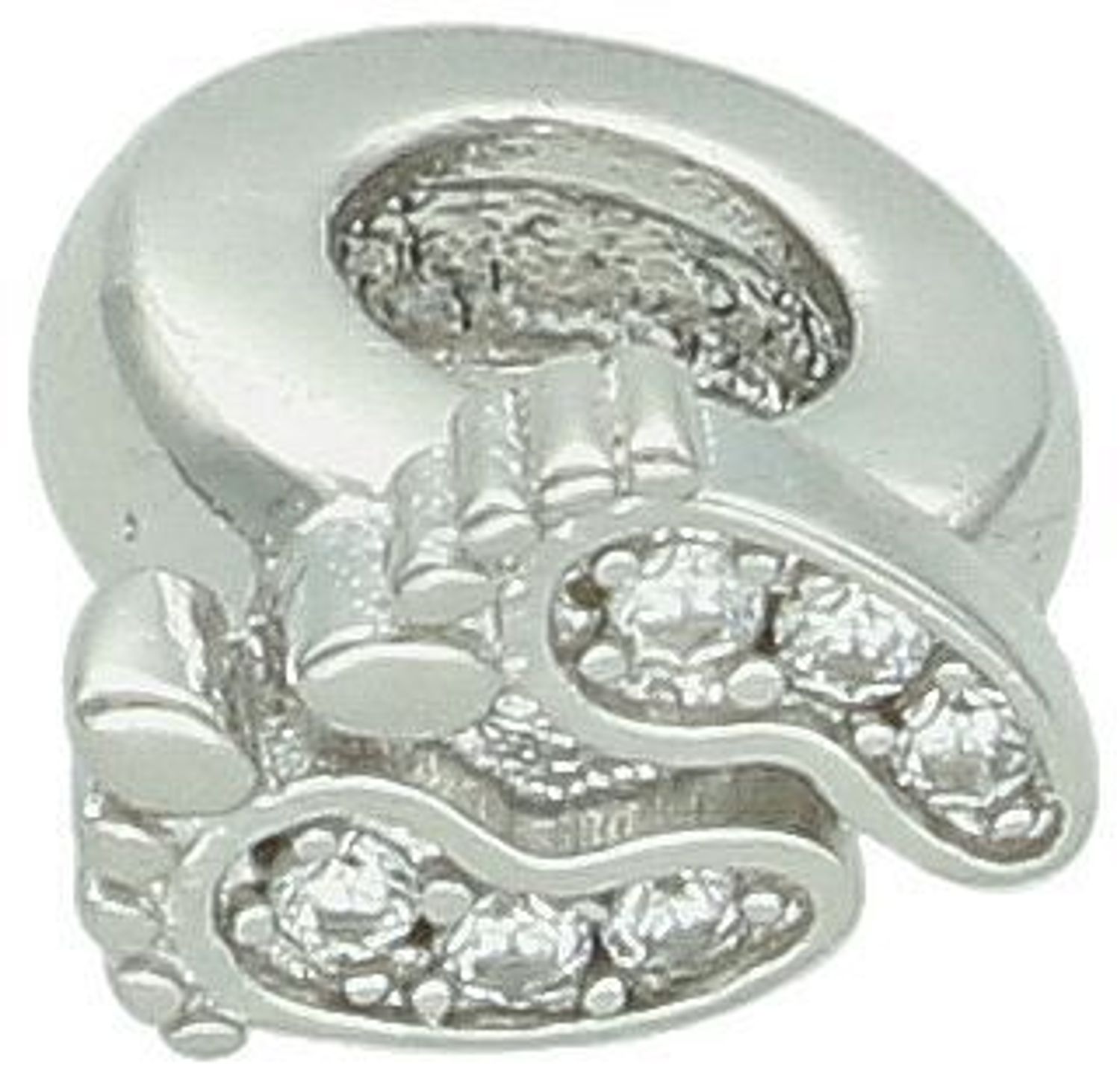 Charms Srebrny Ag 925 – Stópki z Cyrkoniami  Zawieszka Symbol Dziecka IM0240525CH.jpg