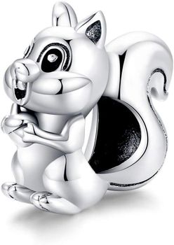 Charms srebrny próby 925 w kształcie wiewiórki. Oryginalny motyw, precyzyjne wykonanie i idealne dopasowanie do bransoletek modułowych.1.jpg