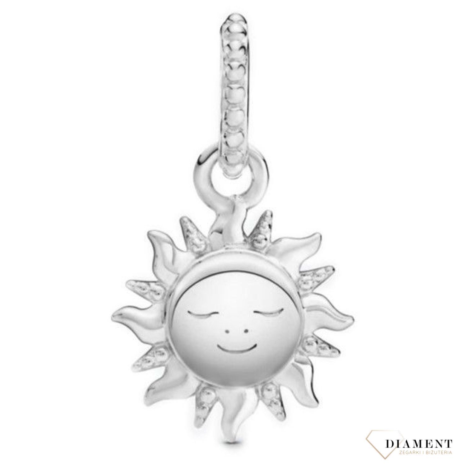 Charms Moments srebrny 925 Słońce DIA-CHA-IM0490123CH-925. Srebrna zawieszka damska. Zawieszka do bransoletki. Srebrna zawieszka charms. Charms do bransoletki modułowej. Charms do bransoletki typu Pandora. Charms na prezent3.jpg