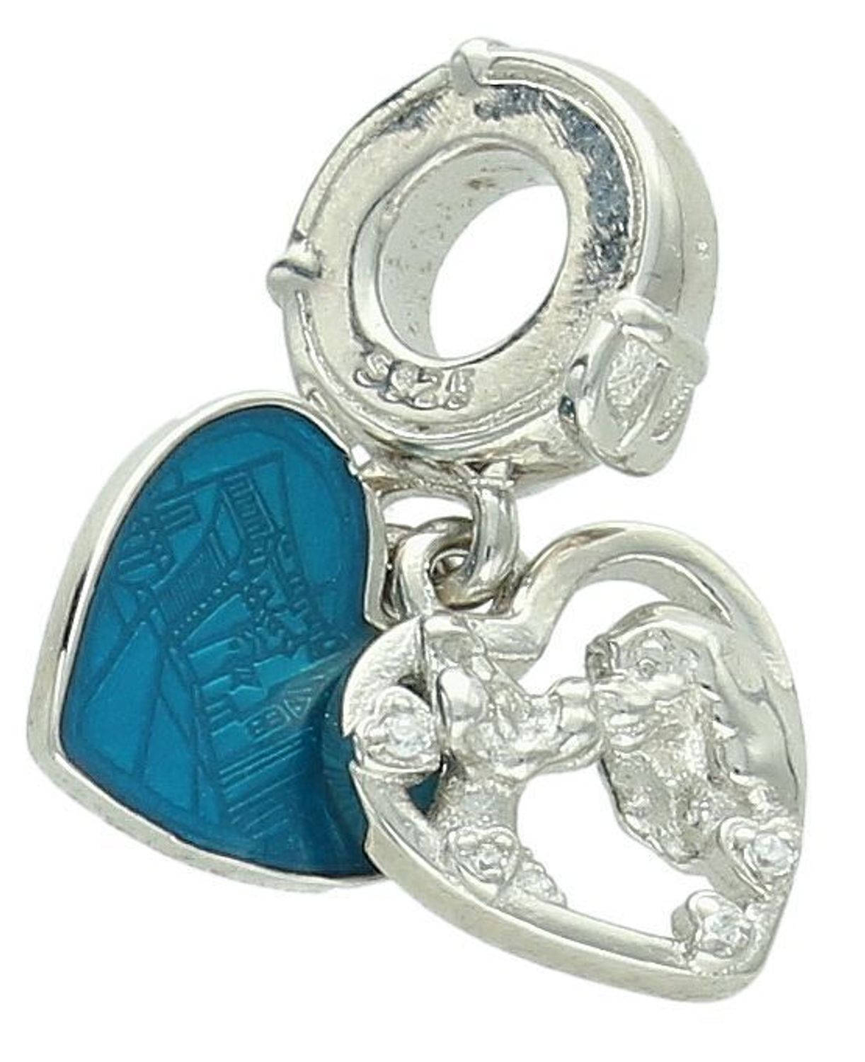 Charms wiszące serce próba925, DIA-CHA-IM0490423CH-925 Ponadczasowa biżuteria w formie charmsów do bransoletki, pozwalająca każdej kobiecie skomponować bransoletkę wedle własnych upodobań1.jpg