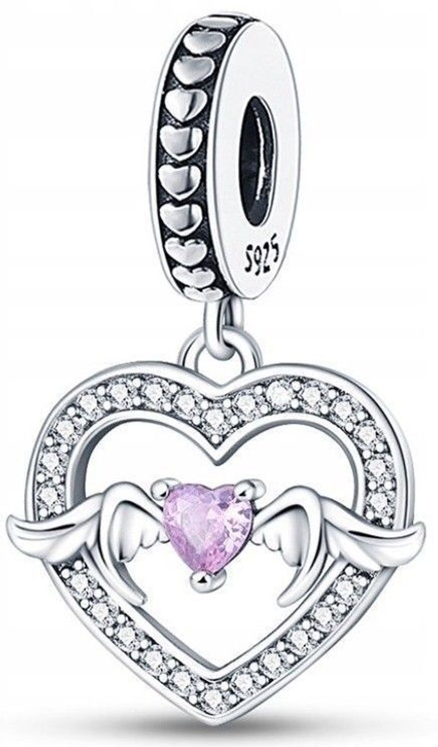 Charms zawieszka srebrna Ag 925 Serce ze skrzydłami DIA-CHA-IM0590624CH-925 Ponadczasowa biżuteria w formie charmsów do bransoletki, pozwalająca każdej kobiecie skomponować bransoletkę wedle własnych upodobań, 1.jpg