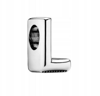 Charms srebrny próby 925 w kształcie literki L. Elegancki, personalizowany dodatek do bransoletek modułowych, idealny na prezent.1.jpg