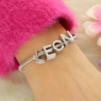 Charms srebrny próby 925 w kształcie literki L. Elegancki, personalizowany dodatek do bransoletek modułowych, idealny na prezent.3.jpg