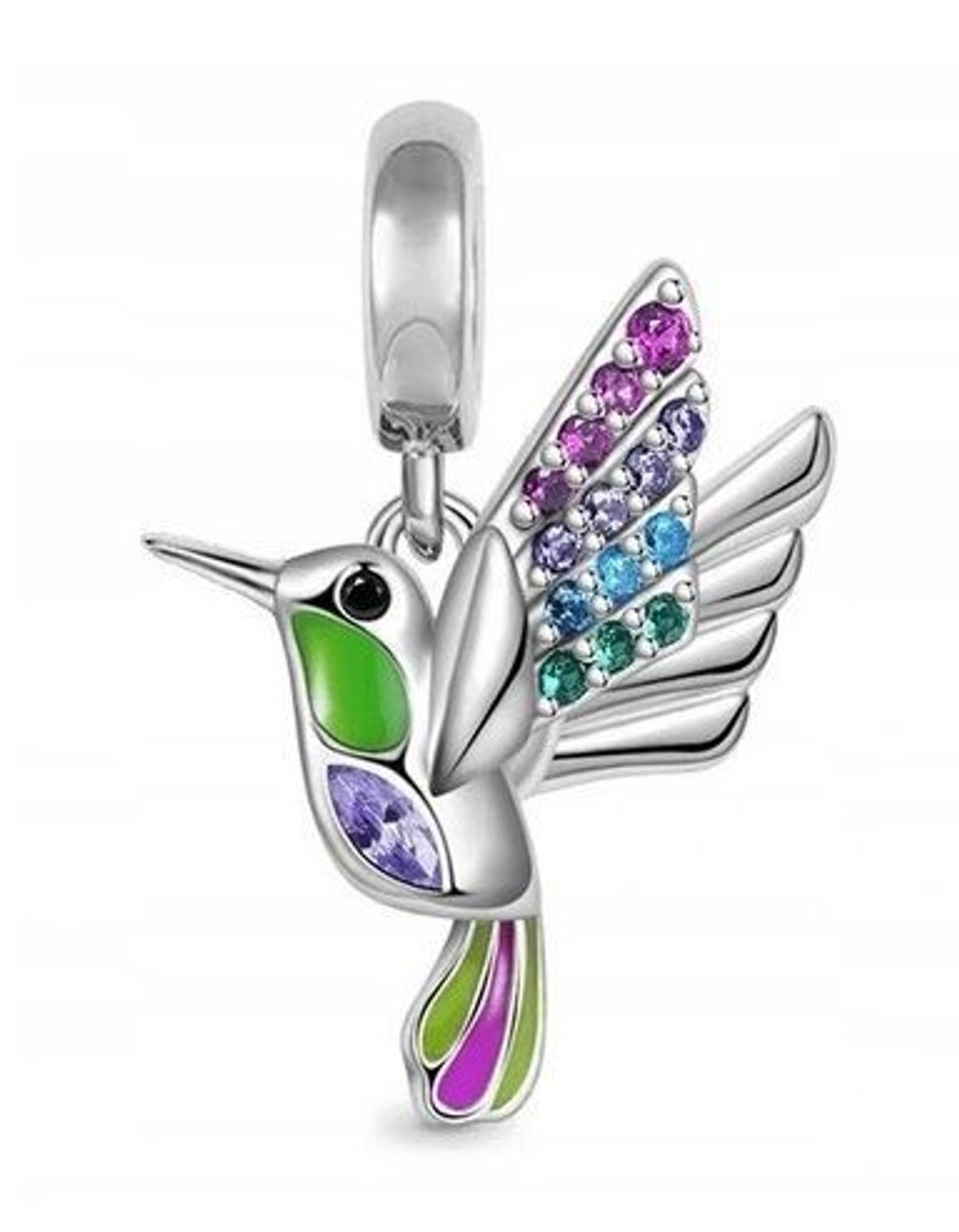 Charms Moments srebrny 925 Zimorodek DIA-CHA-IM0790424CH-925. Srebrna zawieszka do bransoletki. Zawieszka charms do bransoletki modułowej. Charms srebrny zimorodek. Srebrny charms do bransoletki typu Pandora. Srebrne charms na prezent..jpg