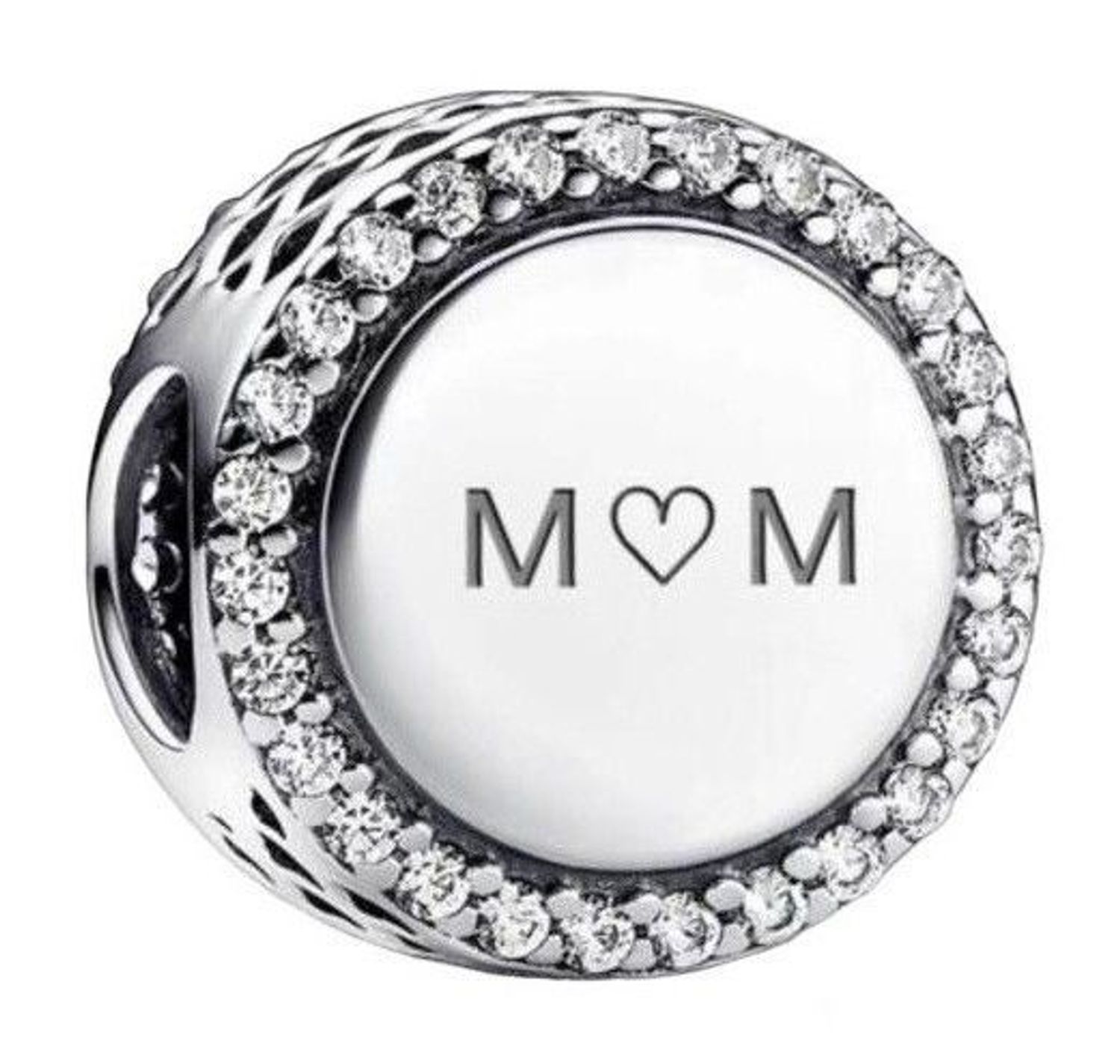 Charms Moments srebrny 925 okrągły dla mamy DIA-CHA-IM1680224CH-925. Srebrna zawieszka do bransoletki. Zawieszka charms do bransoletki modułowej. Charms srebrny dla mamy. Srebrny charms do bransoletki typu Pandora. Srebrne charms na prezent..jpg