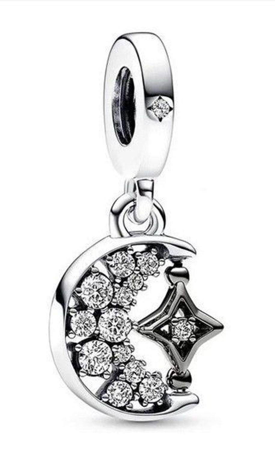 Charms Moments srebrny 925 półksiężyc z cyrkoniami DIA-CHA-IM2730224CH-925. Srebrna zawieszka do bransoletki. Zawieszka charms do bransoletki modułowej. Charms srebrny półksiężyc. Srebrny charms do bransoletki typu Pandora. Srebrne charms na pr.jpg
