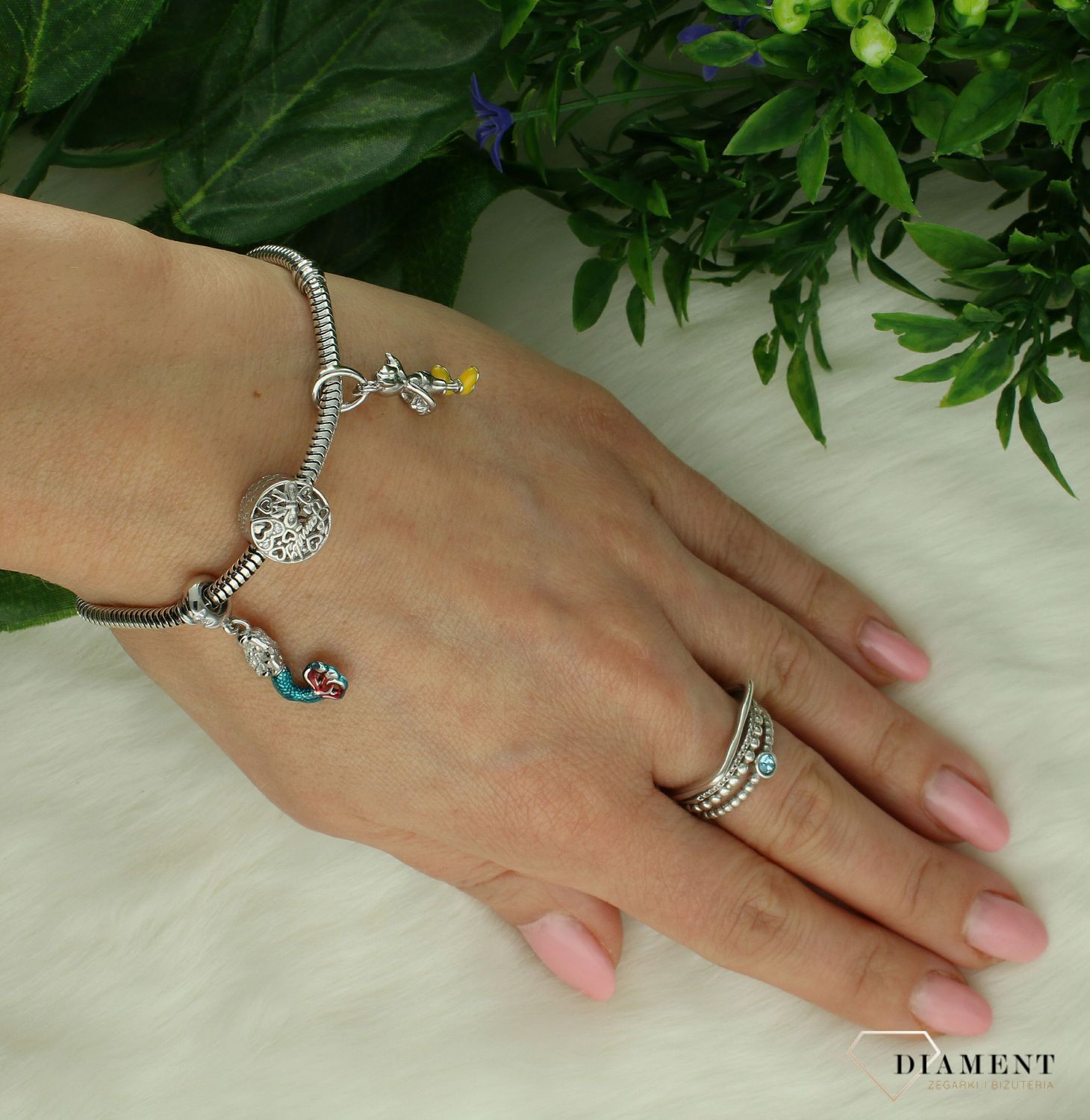 Charms Moments srebrny 925 Mała syrenka DIA-CHA-IM2760224CH-925.  Srebrna zawieszka do bransoletki modułowej. Srebrna zawieszka charms moments. Charms do Pandory idealny na prezent..jpg