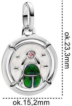 Charms srebrny 925 Skarabeusz z cyrkonią i emalią – biżuteria modułowa.jpg