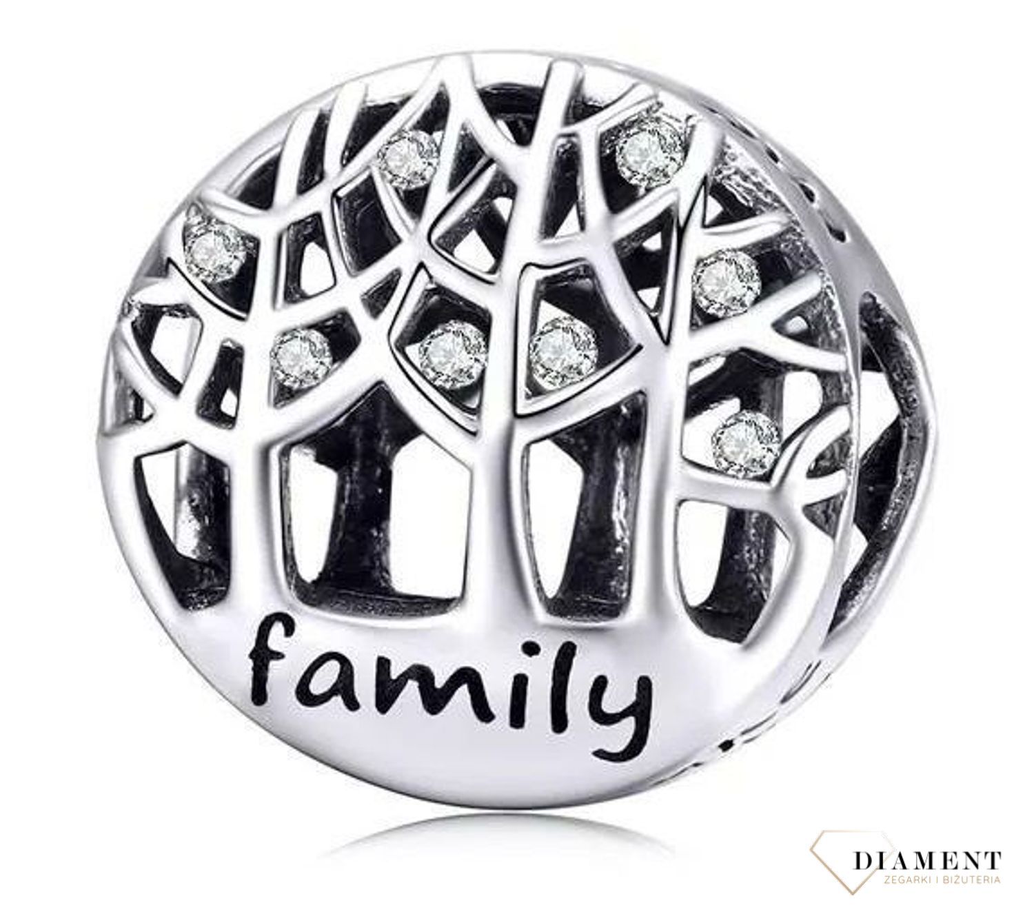Charms Moments 'Napis Family z drzewami' DIA-CHA-NEW124RH-925.jpg