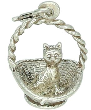 Srebrna rodowana zawieszka charms z karabińczykiem — kot w koszyku 925Srebrna rodowana zawieszka charms z karabińczykiem — kot w koszyku 925.jpg